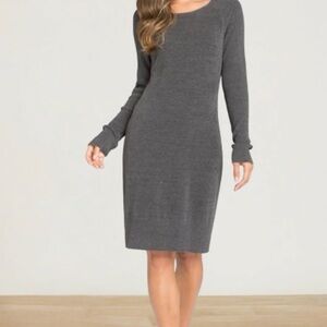Barefoot Dreams CozyChic Ultra Lite Long Sleeved Dress Winter Soft Small